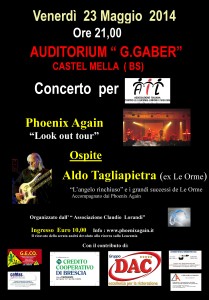 Aldo Tagliapietra & Phoenix Again all'Auditorium "Giorgio Gaber" a Castel Mella (Brescia).